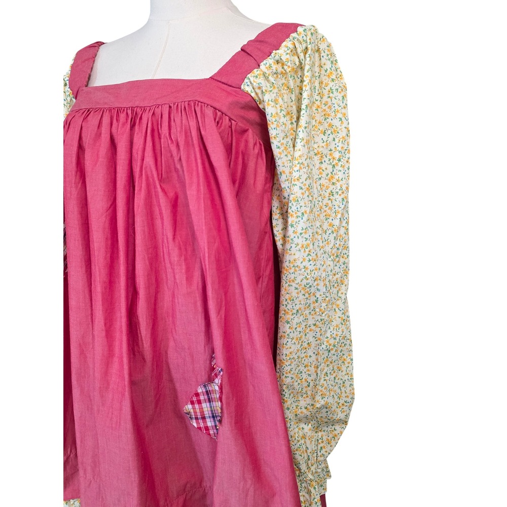 WEISSMAN SA Square Neck Pink Patchwork Floral sty… - image 5